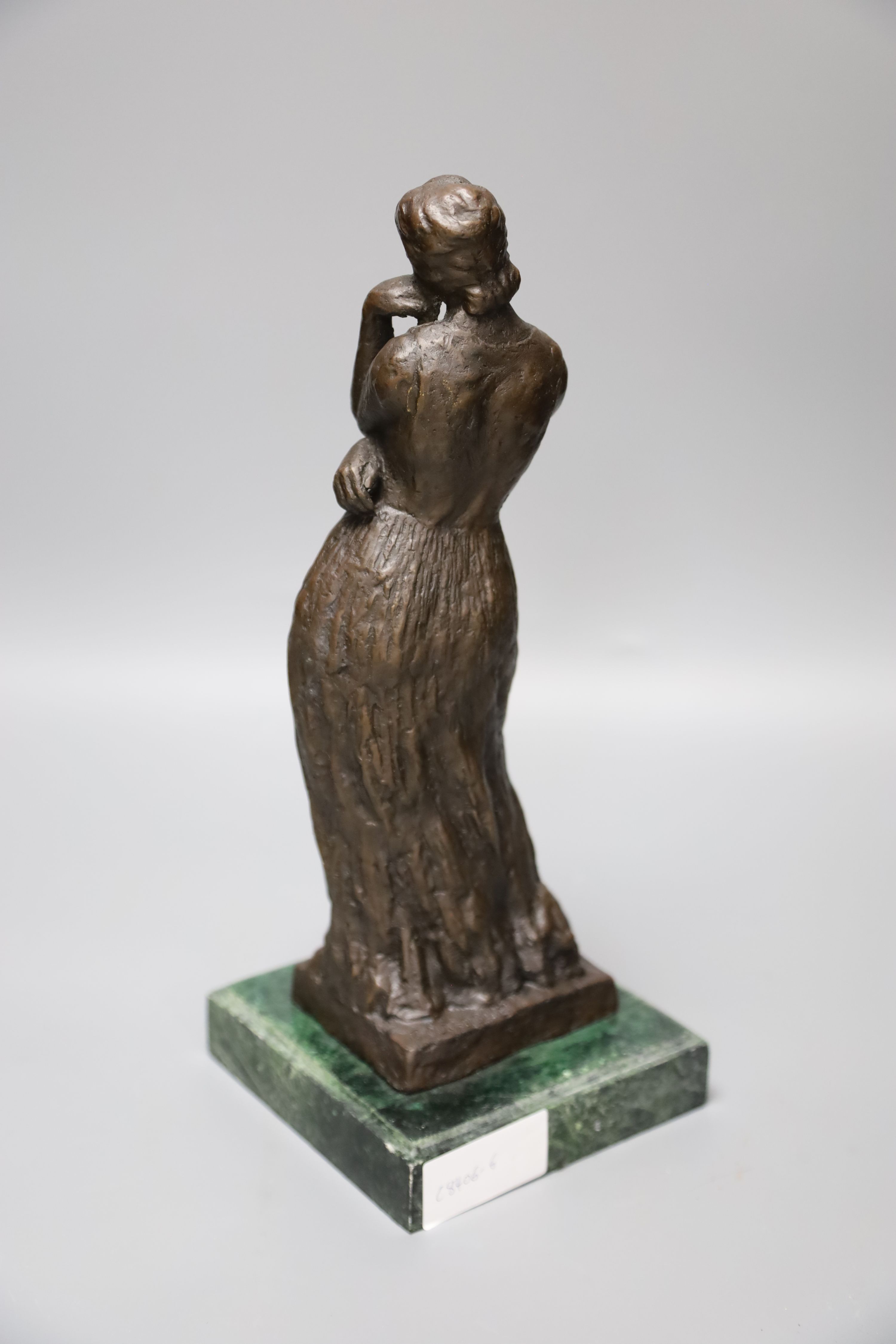 A modern bronze of a lady, signed Bourdelle, on marble base, height 33cm
